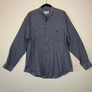 YVES Saint Laurent Blue Button Down